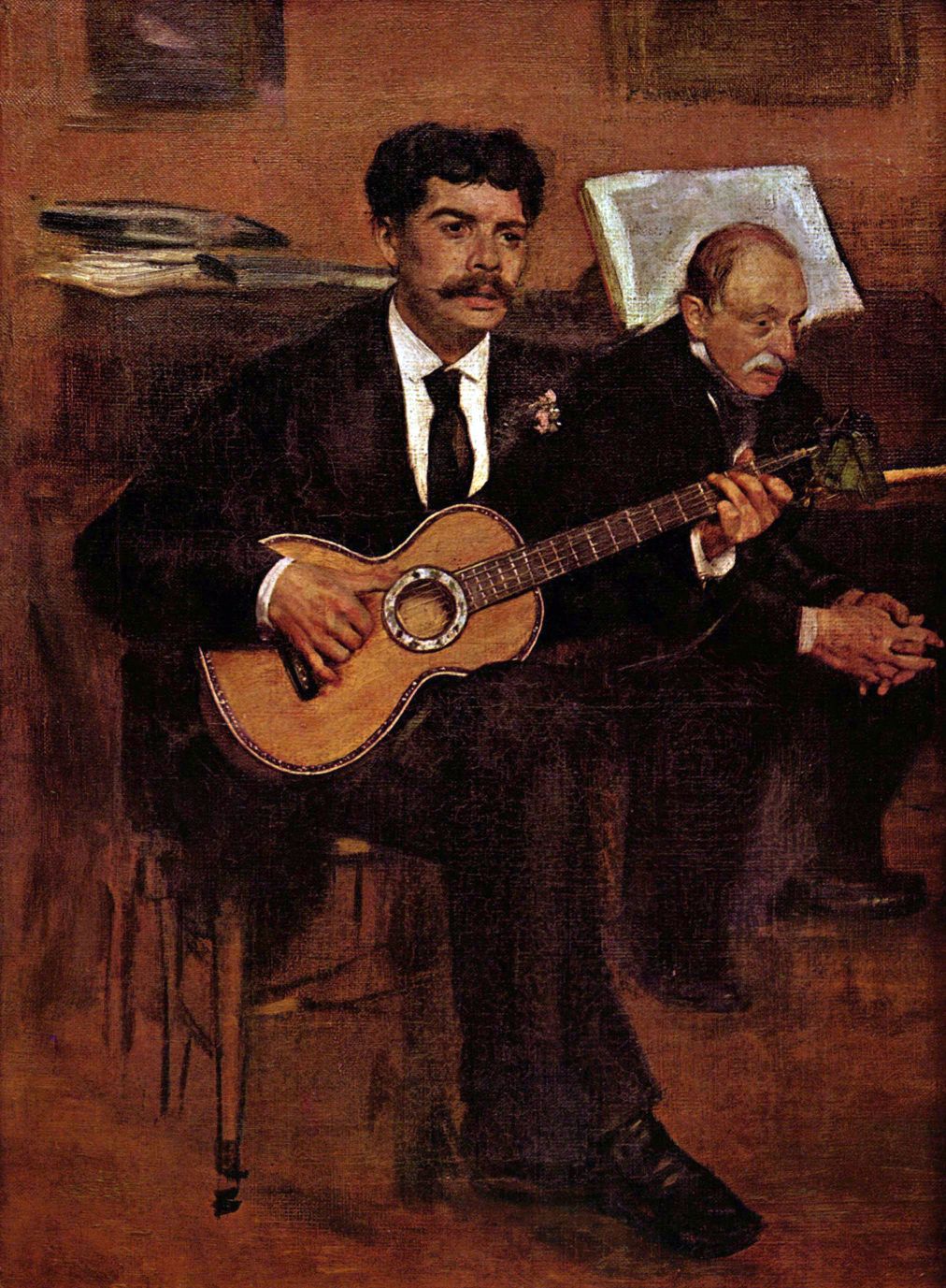 Édouard Manet - The Guitarist Pagans and Monsieur Degas by Manet