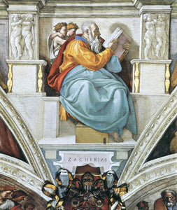 Michelanglo - The Prophet Zacharias Detail by Michelangelo