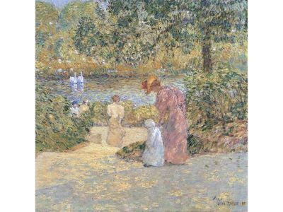 Hassam Childe - The Staircase at Central Park by Hassam Childe