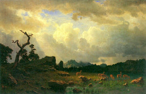 Albert Bierstadt - Thunderstorms in the Rocky Mountains by Bierstadt