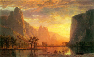 Albert Bierstadt - Valley in Yosemite by Bierstadt