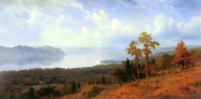 Albert Bierstadt - View of the Hudson River Valley by Bierstadt