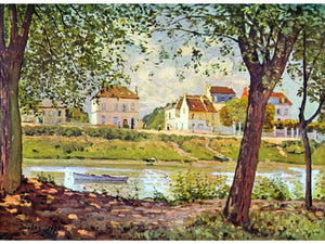 Sisley - Village on the Banks of the Seine by Sisley
