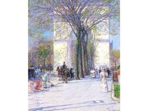 Hassam Childe - Washington Triumphal Arch in Spring by Hassam Childe