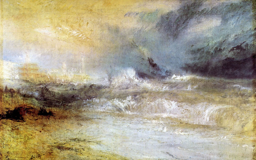 Turner, Joseph  Mallord - Waves Breaking on a Lee Shore by Turner