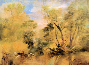 Turner, Joseph  Mallord - Willows Beside a Stream by Turner