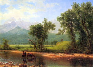 Albert Bierstadt - Wind River Mountains, Landscape in Wyoming by Bierstadt