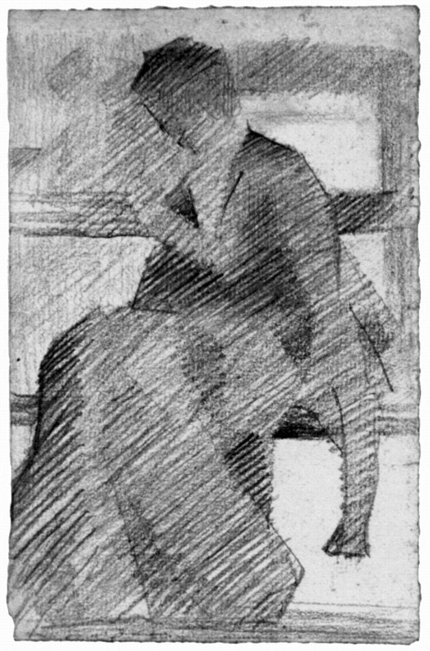 Seurat - Woman on a Bench by Seurat