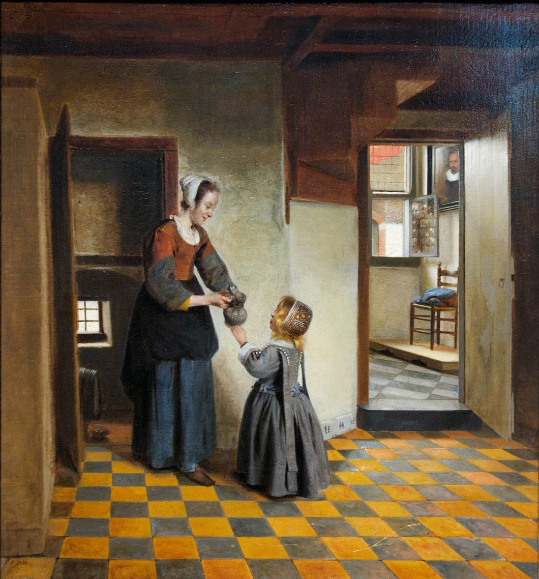 de Hooch, Pieter_Woman with a Child in a Pantry, 1660