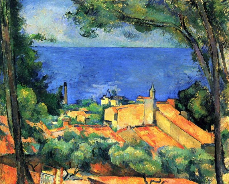 Cezanne - l'Estaque with Red Roofs